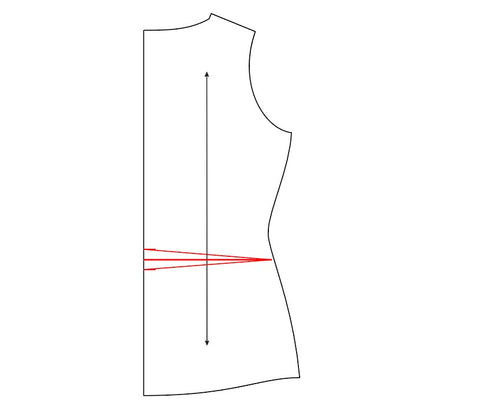 graphic of center back hinge markings