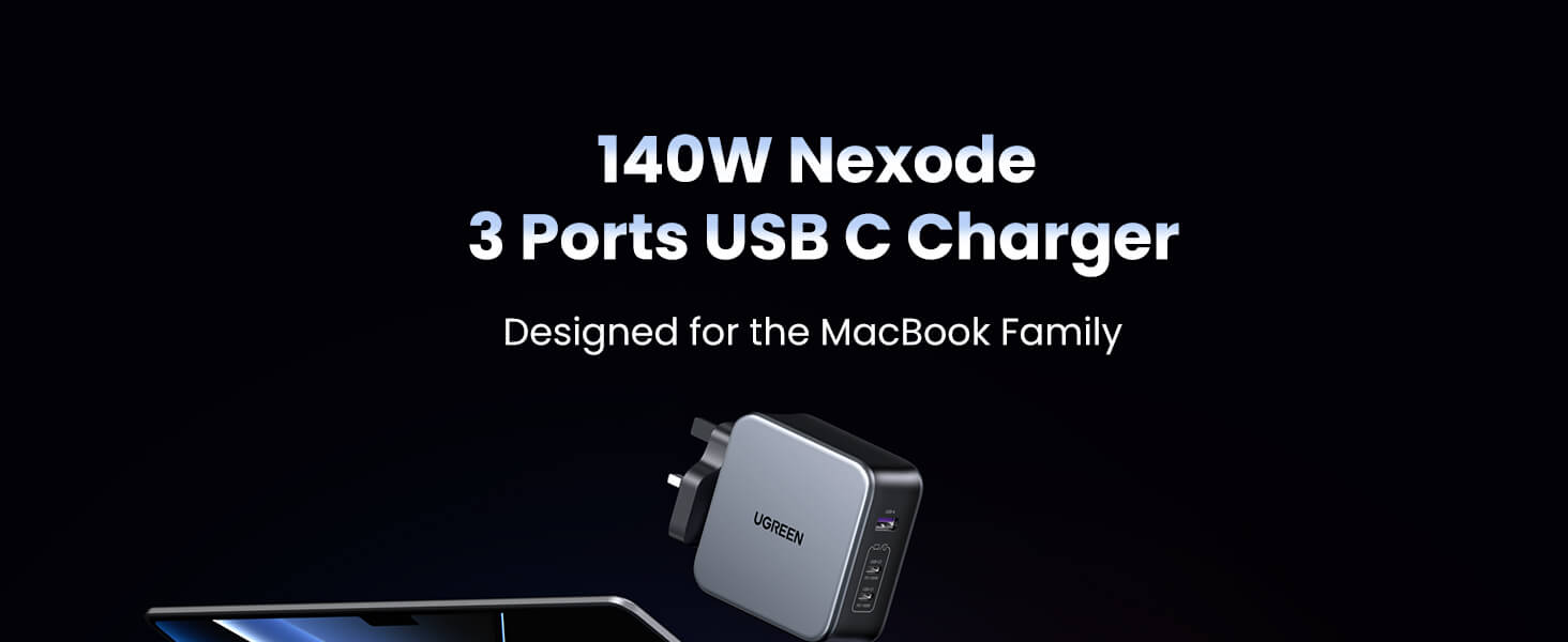 Ugreen Nexode 140W GaN Wall Charger 3-Ports