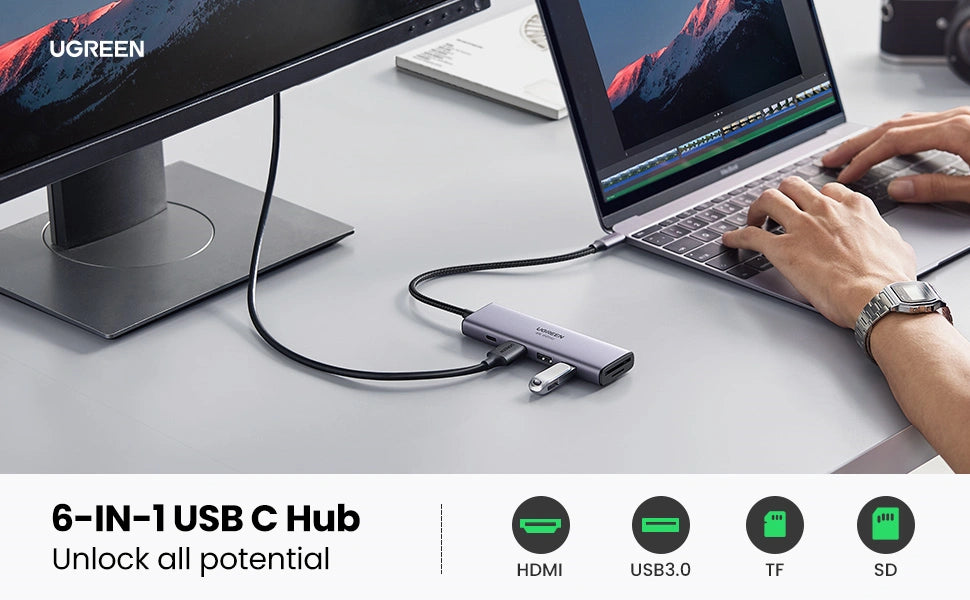 Ugreen 6-in-1 USB C Hub