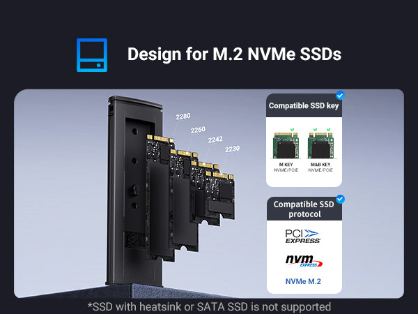 Ugreen 10Gbps M.2 NVMe SSD Hard Drive Enclosure With 2 Cables