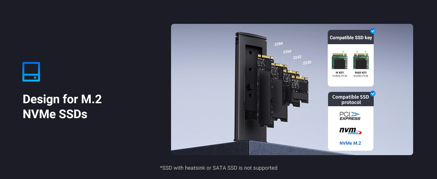 Ugreen 10Gbps M.2 NVMe SSD Hard Drive Enclosure With 2 Cables