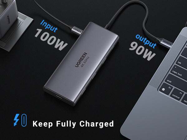 Hubs USB UGREEN Hub USB C 9 en 1 vers HDMI 4K, Charge PD 100W