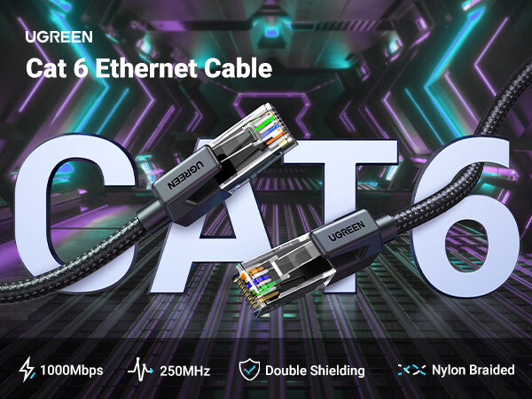 Ugreen Cat6 1000Mbps 250MHz U/UTP RJ45 Patch Ethernet Cable