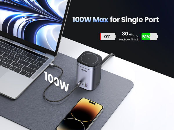 Test Ugreen Nexode 100W : pour recharger vos appareils Apple, voici la  station MagSafe qu'il vous faut - ZDNet