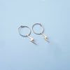 Custom Made Lightning Hoop Earrings