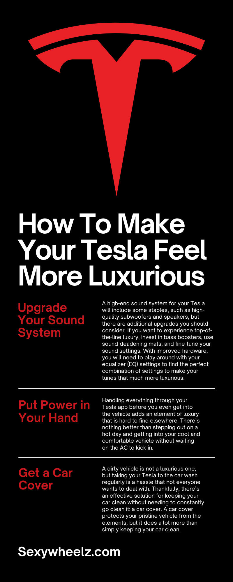 How To Make Your Tesla Feel More Luxurious