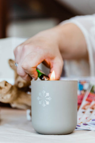 Lighting a Four Truffles Candle