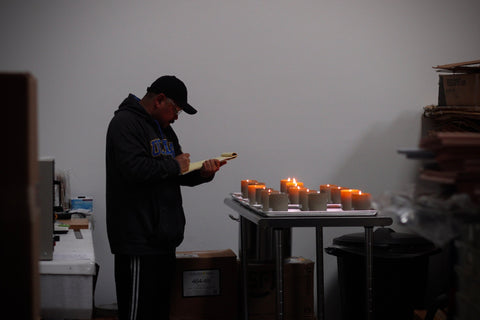 candle maker in four truffles lab