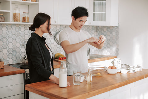 couples cooking together