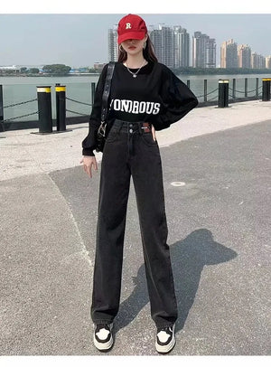 Chic Black Wide Leg Trousers - Thekittenpark