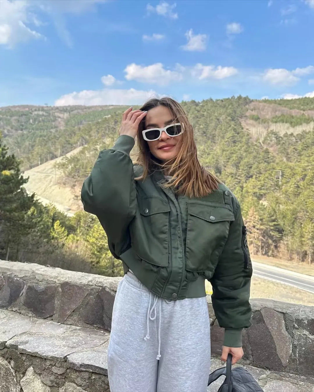 Green Bomber Chic Winter Edition