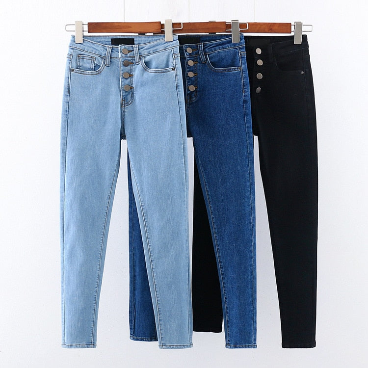 Women's Vintage Skinny High Waist Jeans