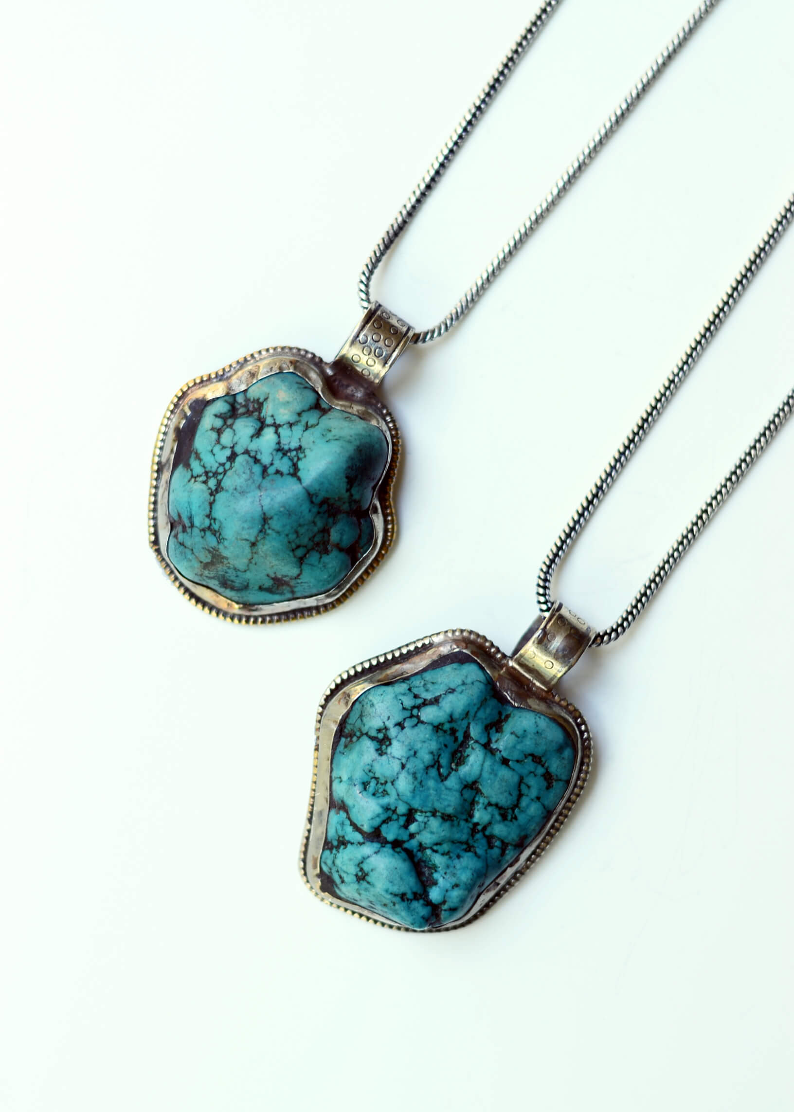 raw turquoise necklace