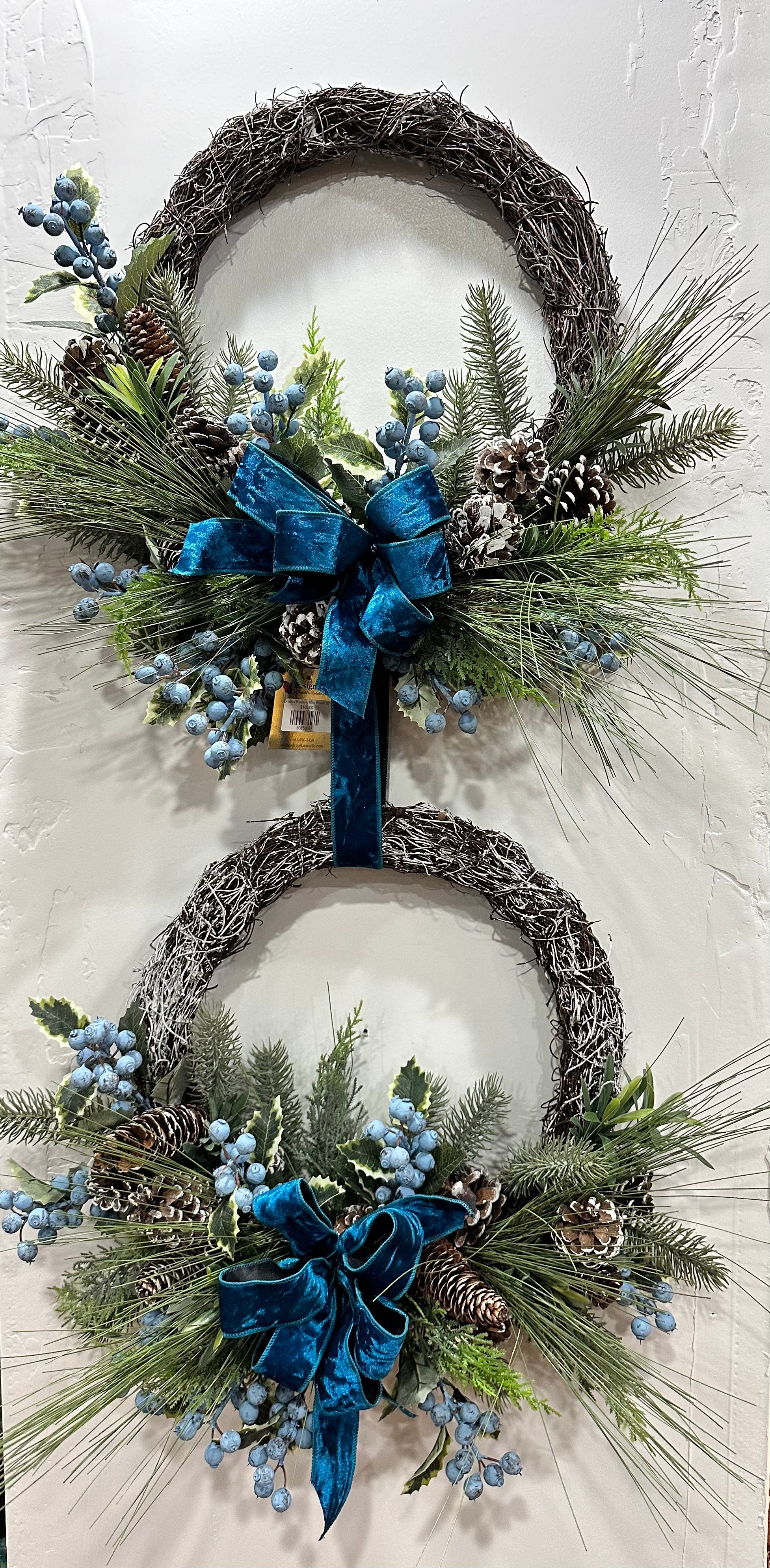 Doubled Blueberry Bliss Wreath 20"