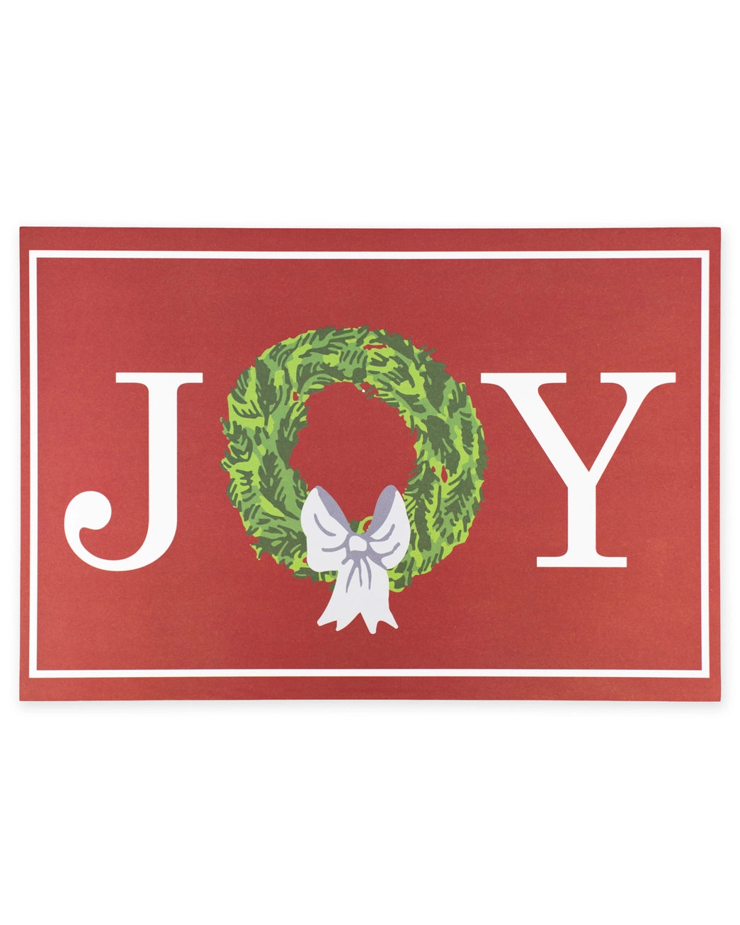 18.5"x12.5" Grand Joy Wreath PAPER Placemat | Set of 25