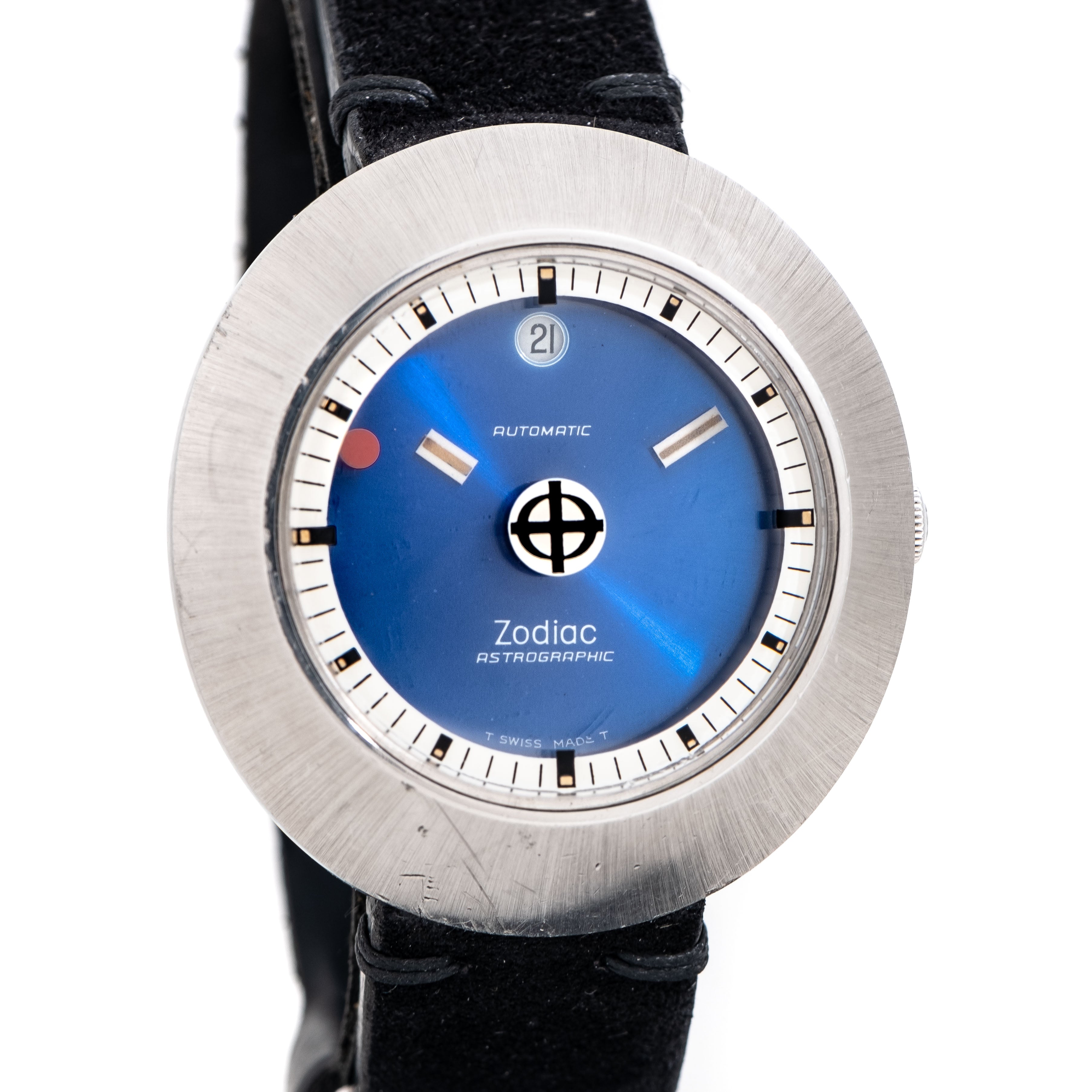 image of 1970's Vintage Zodiac Astrographic Automatic Ref. 722-953-B Watch in Stainless Steel (# 14820)