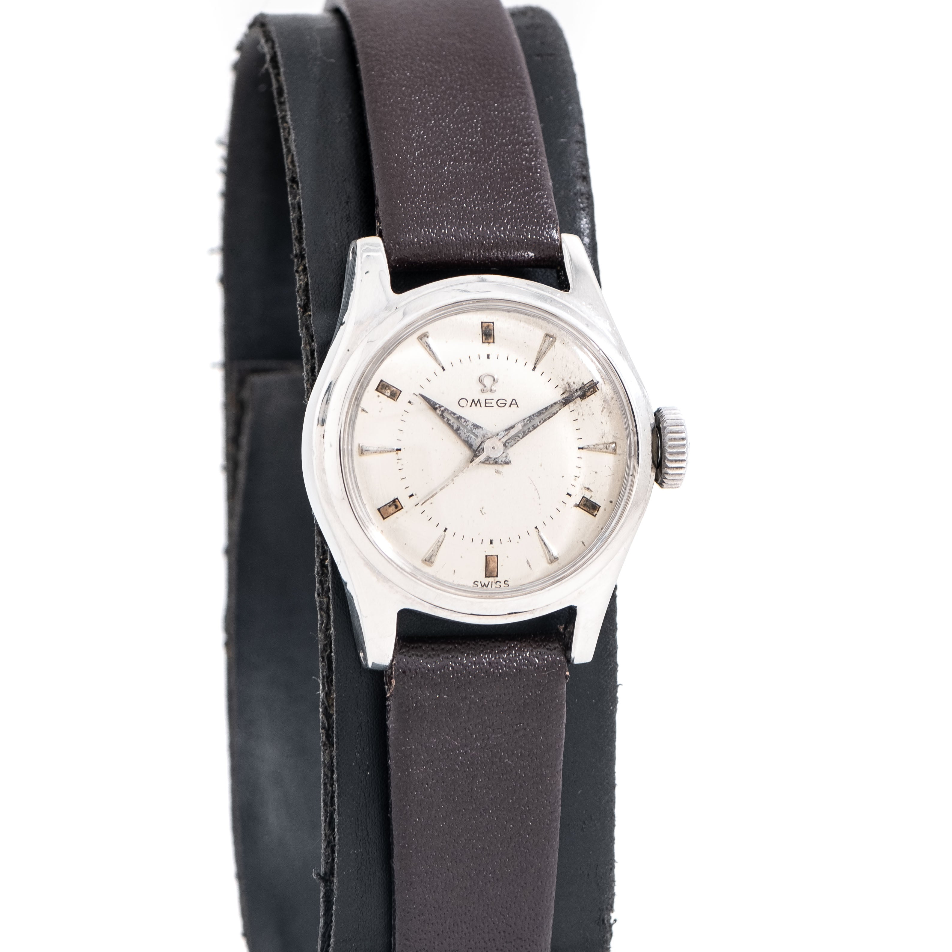 image of 1951 Vintage Ladies Omega Ref. 2376-4 SC Stainless Steel Watch (# 15208)