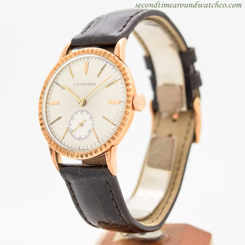 1946 Vintage Longines 14k Rose Gold Watch - Second Time Around Watch Company