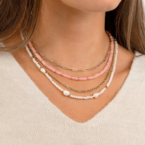 "Crystalline Pink" necklace