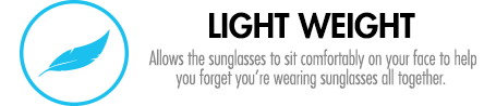 Allows the sunglasses to sit comfortably on your face to help you forget you're wearing sunglasses all together.