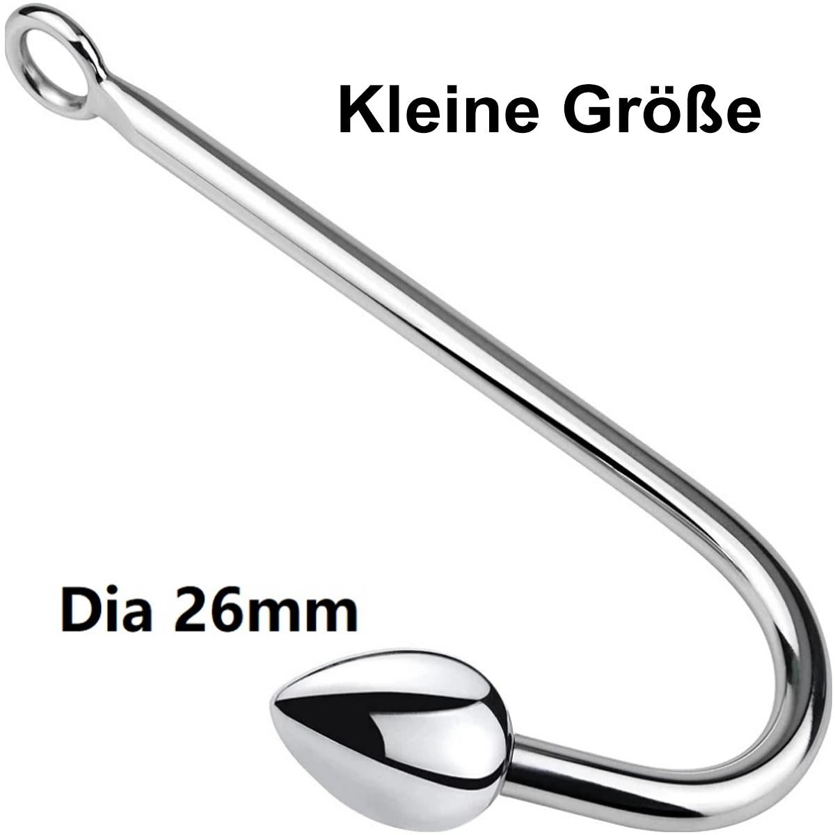 TPFSecret Analhaken aus Edelstahl Metall - Größe Small - Large - 1x Haken mit Kugel 2,65cm