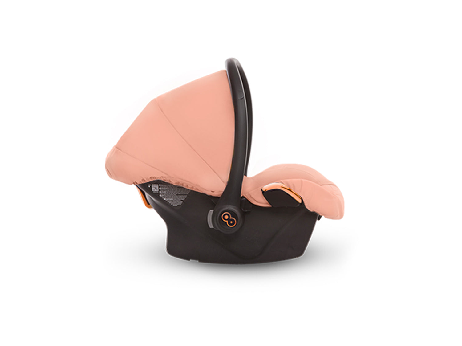 TPFLiving Babyschale Ultra Stoff mit oder ohne Isofix - Apricot / Roségold / ohne Isofix