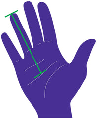 Grip size palm measurements for tennis racquets