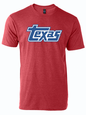 Texas Rangers V Tie-Dye T-Shirt - Red/Navy