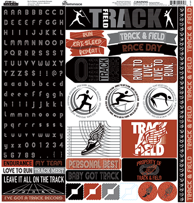 WS Let's Play! Track and Field: Track and Field 12x12 Sticker