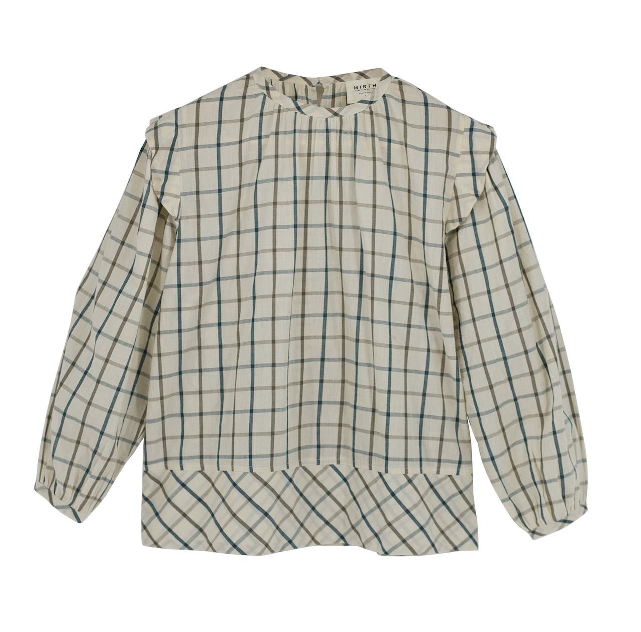 ostuni blouse in aegean plaid