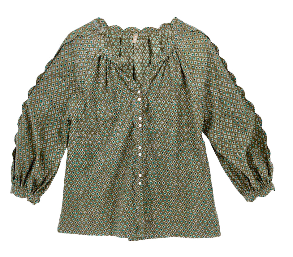 amsterdam blouse in ivy tulip