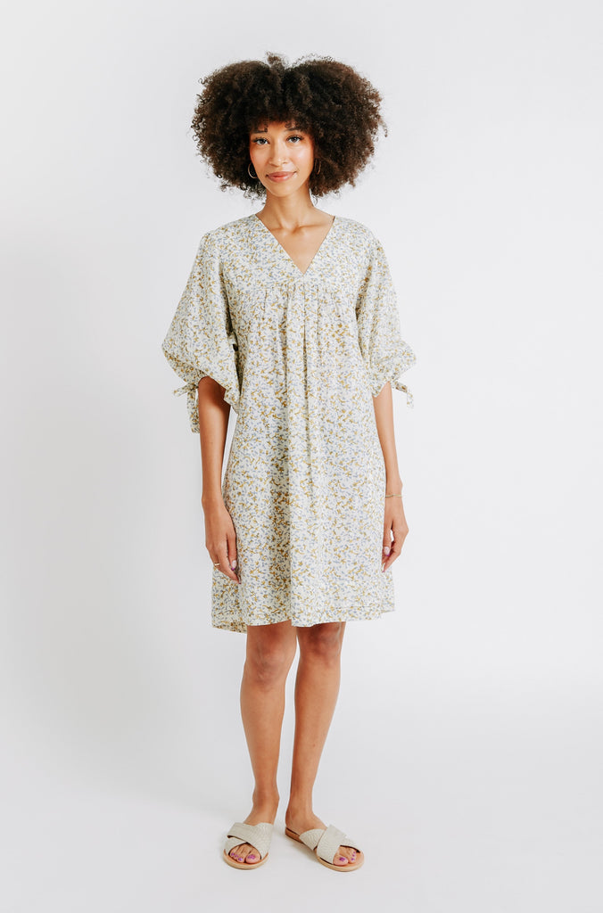 women's cotton beige resort dress – MIRTH