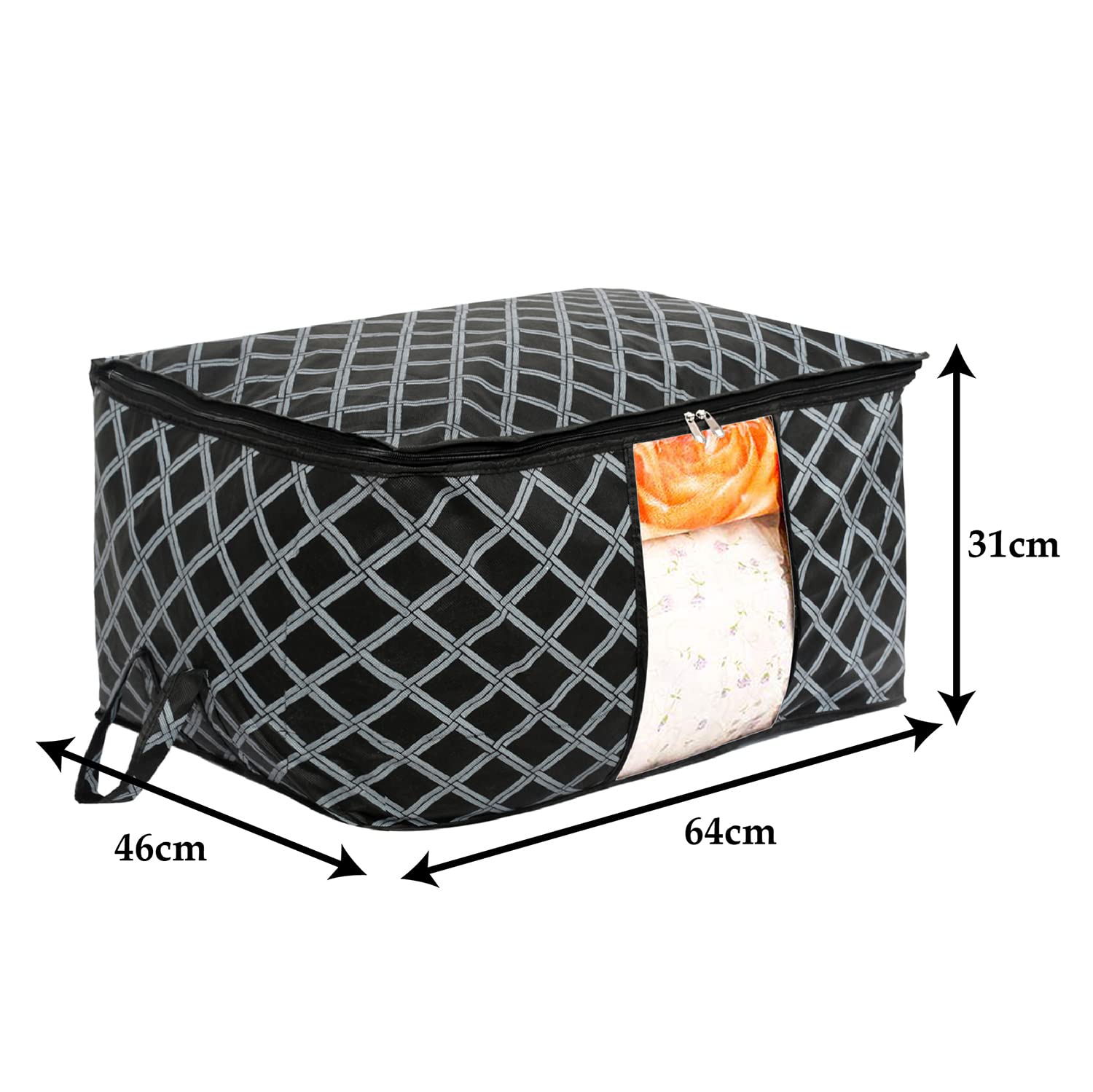 PILYON Storage Bags with Durable Carry Handles Portable Non-Woven Zipper Storage  Bag Foldable Closet Containers Wardrobe Sorting Storage Box Clothes Storage  Bins - Yahoo Shopping