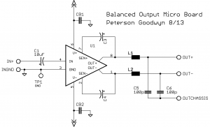 balanced line driver schematic