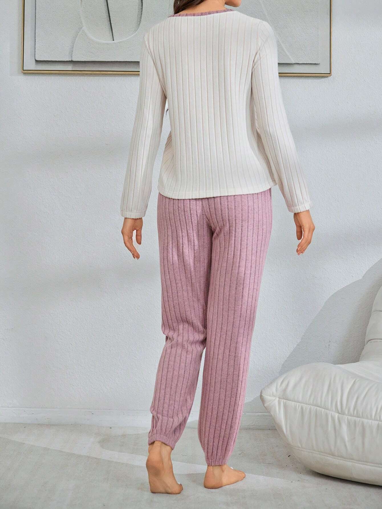 [Leve 2 Pague 1] Pijama Feminino Inverno Suave (Frescor no toque, calor por dentro) + BRINDE: 1 Pantufa Nuvem Antifrío 8