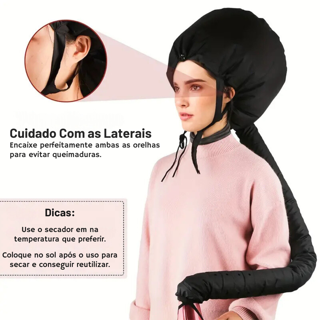 [Leve 2 Pague 1] Touca Mágica Difusora de Cetim - Seu Cabelo Seco em Segundos Com Proteção Total + BRINDE: 2 Máscara Capilar Nutritiva 5