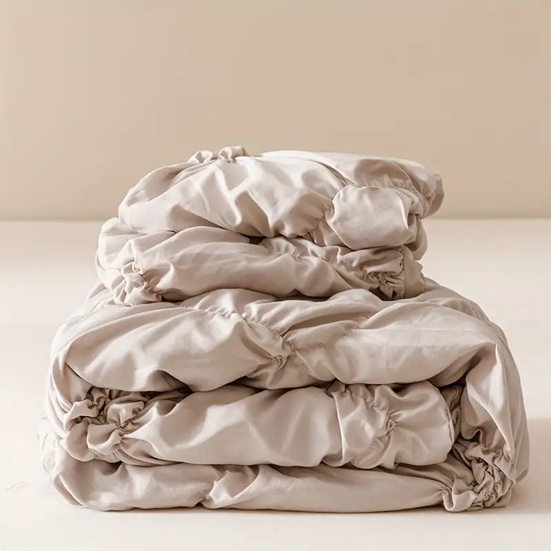 [Leve 2 Pague 1] Roupa de Cama Amalfi em Tecido Nobre (Beleza Atemporal para Noites Inesquecíveis!) +3 BRINDES: 2 Capas de Travesseiro e Edredom 5