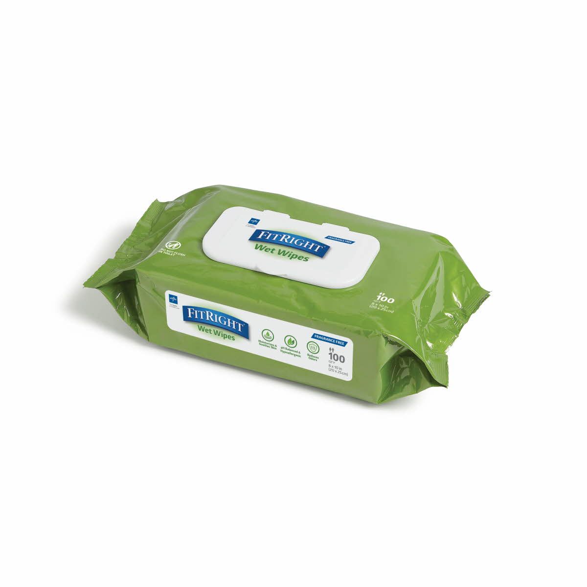 Medline FitRight Aloe Personal Wipes Unscented, Soft Pack with Flip Top