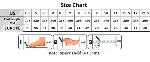 shoe size chart