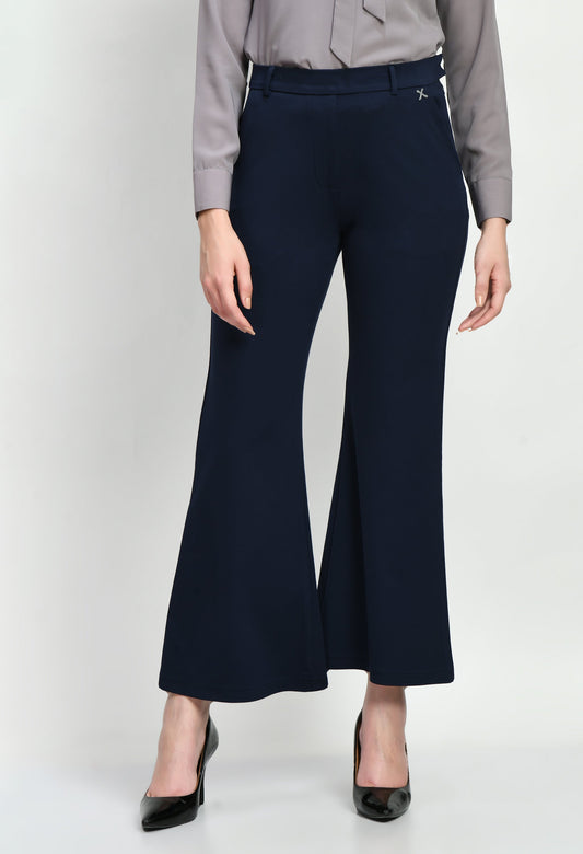 Plain Black Exude Prowess Striped Wide Leg Trousers, Formal Wear, Women at  Rs 1500/piece in New Delhi