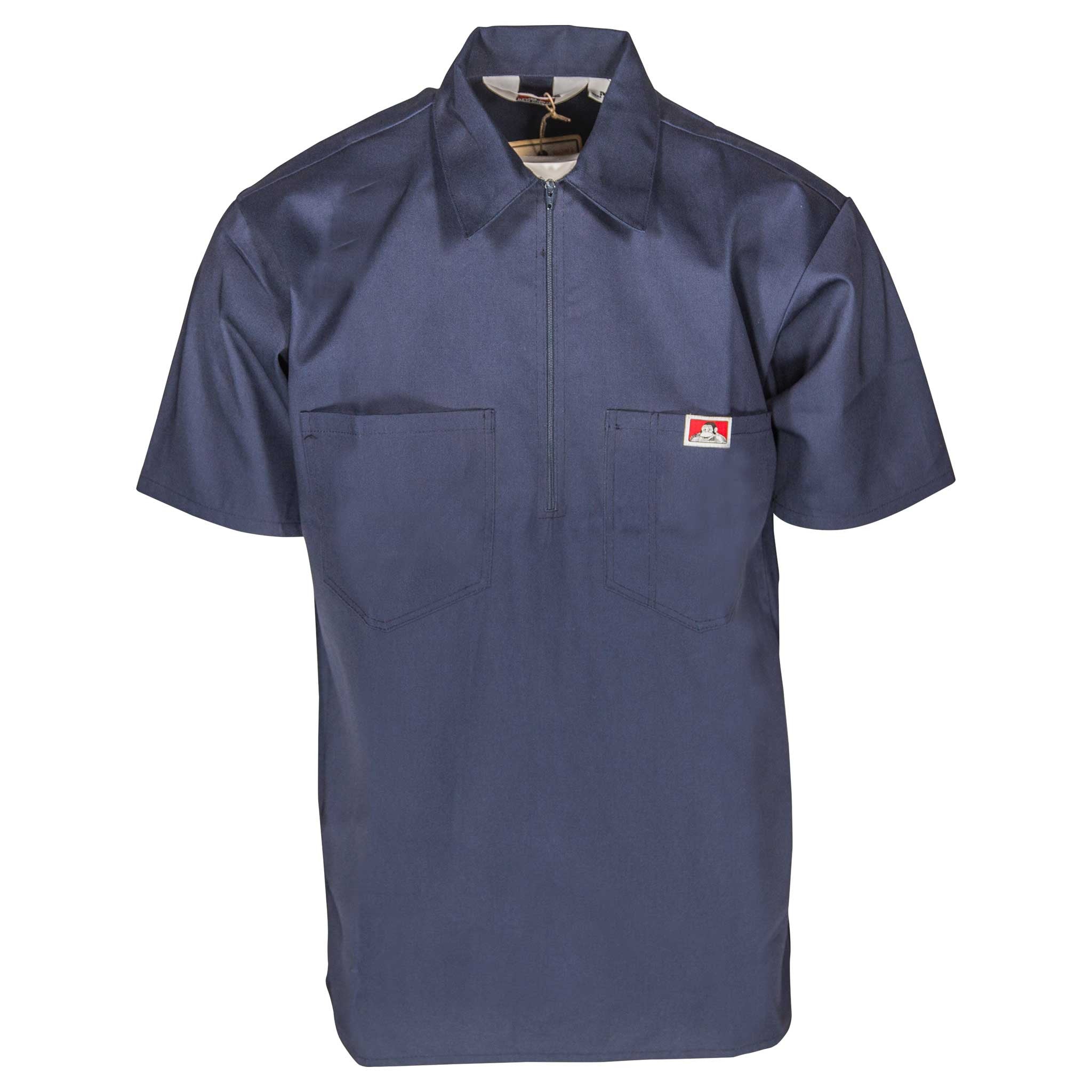 Ben Davis | Half Zip Short Sleeve Navy | T-Shirt - Gunthers Supply And ...