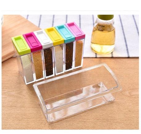 Small Spice Rack with 6 Condiment Containers - Ruby Lane