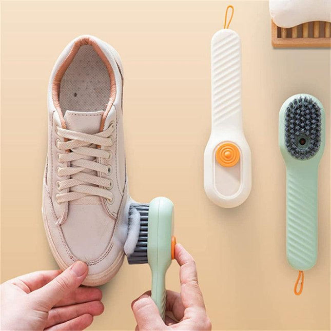 Household Plastic Handle Soft Nylon Cleaning Shoe Brush Laundry