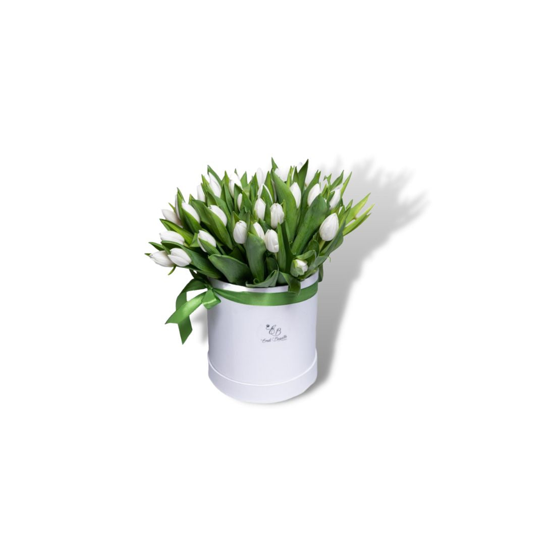 Box di Tulipani Bianchi – Eredi Bagatin Flowers