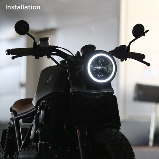 Evermotor Lenkerendenspiegel Set, E-geprüft, Universal für Motorräder