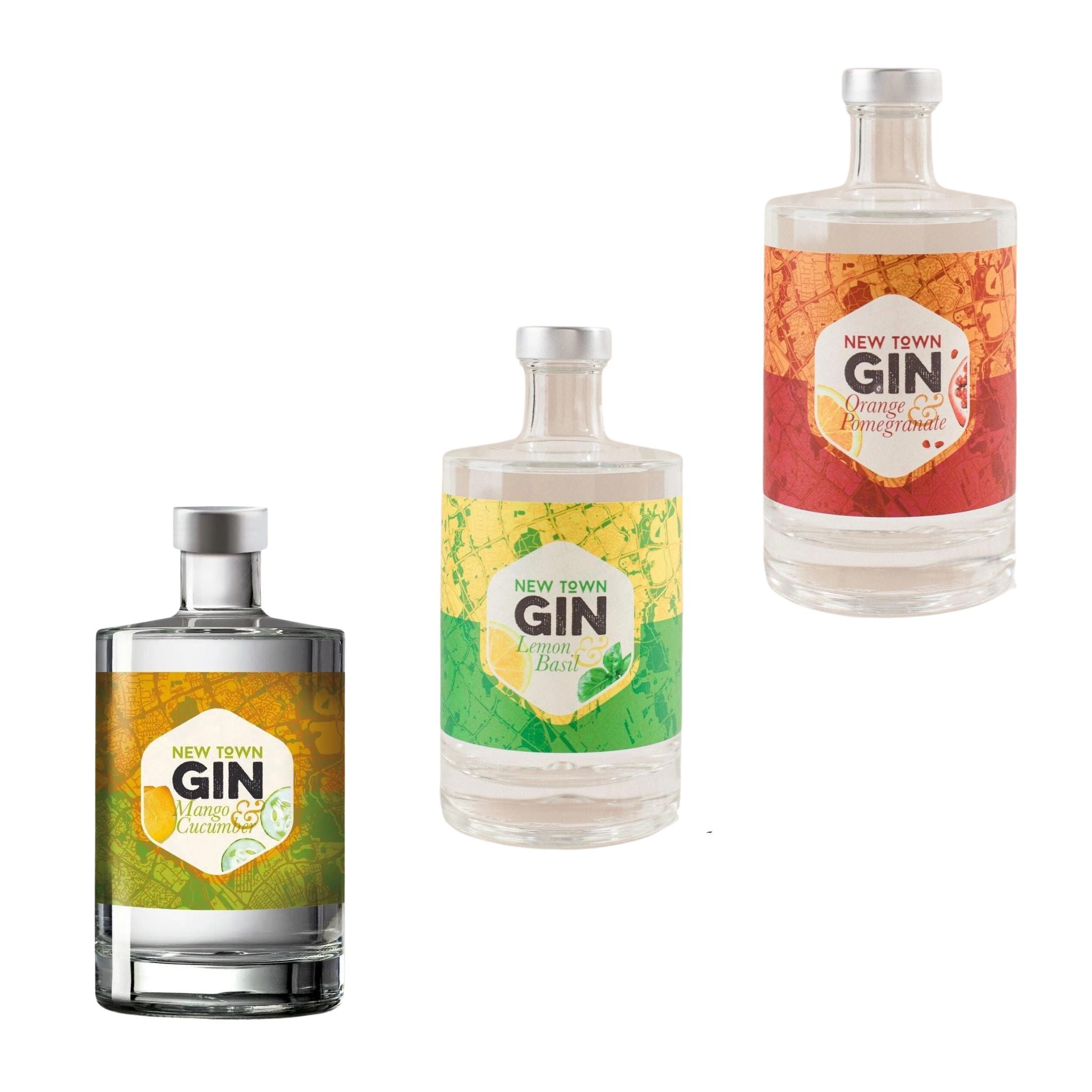 Wharf Distillery New Town 3 Bottle Mixed Gin Case, 3 x 50cl - Digital Distiller product image