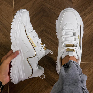 Snwakers Women Shoes Women Thick soled dad shoes, trendy shoes, white sports shoes, versatile height increasing shoes fem - deriluja 