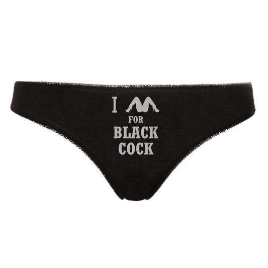 Queen of Spades Women's White Hipster Panties Black Cock Slut, BBC Only  Panty, Hotwife Panties, Hotwife Clothing. Cuckold Fantasy Wear. 