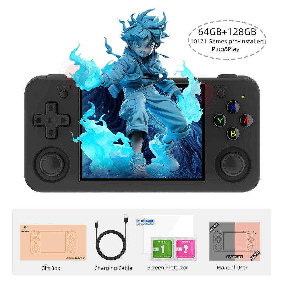 ANBERNIC RG35XX H Hand-held Consoles For Playing Video Games 3.5-inch IPS 640*480 Screen Retro Game Player 3300 mAh 5000+ Games - Imagen 11