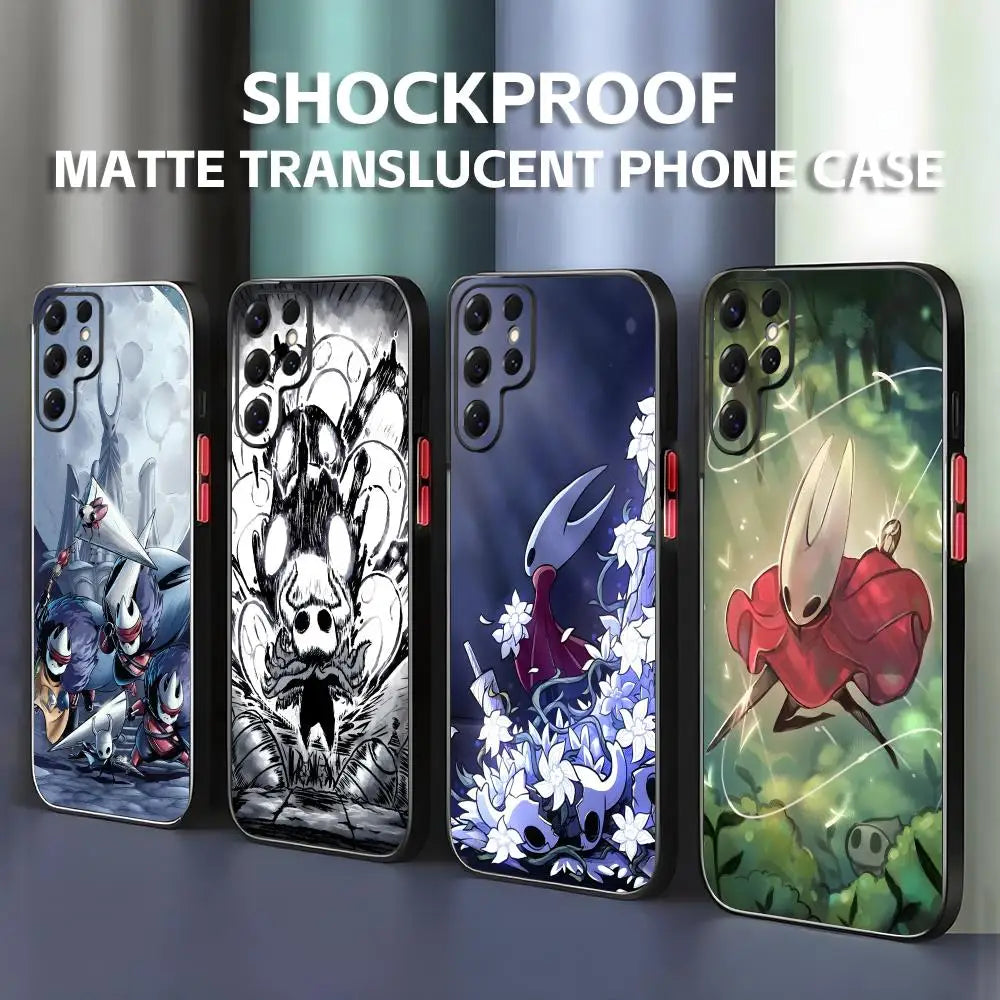 Hollow Knight Silksong Phone Case For Samsung Galaxy S25 S24 S23 S22 S21 Plus Ultra FE Frosted Translucent - Imagen 1